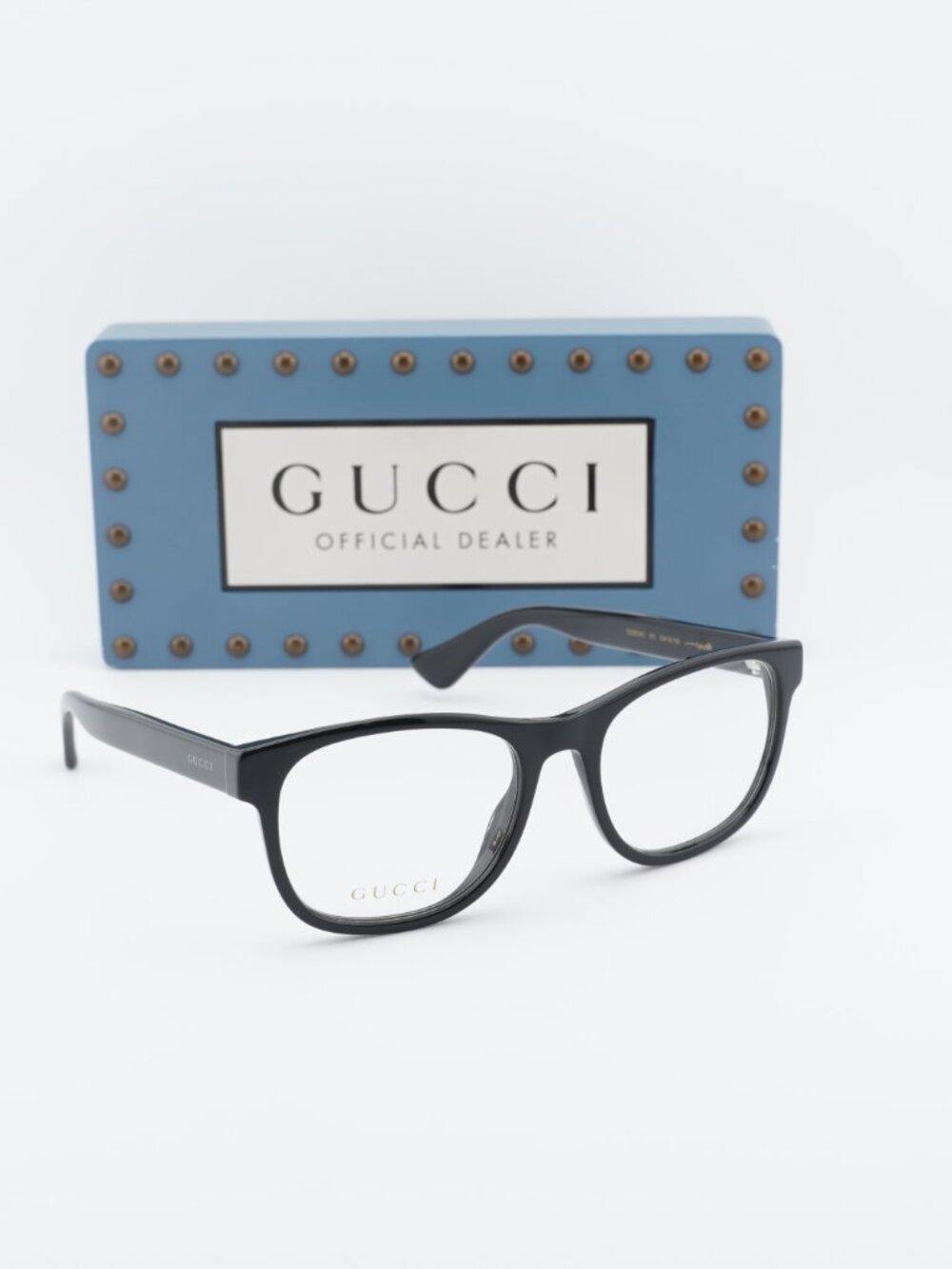 Gucci GG0004O 001 Square Eyeglasses - Black 53mm - Picture 5 of 10